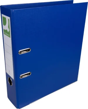 Q-CONNECT ordner, voor ft A4, volledig uit PP, rug van 8 cm, donkerblauw — ordners uit kunststof