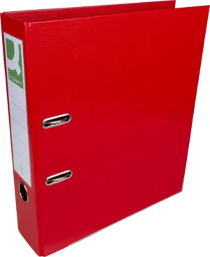 Q-CONNECT ordner, voor ft A4, volledig uit PP, rug van 8 cm, rood — ordners uit kunststof