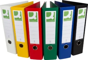 Q-CONNECT ordner, voor ft A4, volledig uit PP, rug van 8 cm, geassorteerde kleuren — ordners uit kunststof