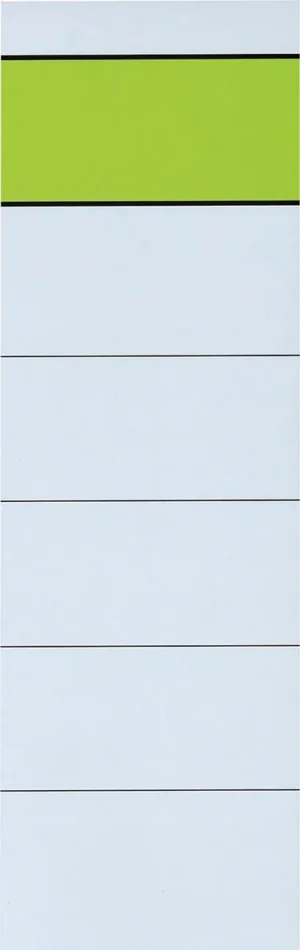 Q-CONNECT rugetiketten, zelfklevend, ft 6 x 19 cm, pak van 10 stuks — zelfklevende rugetiketten