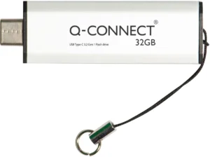 Q-CONNECT USB-C stick 3.2 Gen1, zilver, 32 GB — usb sticks