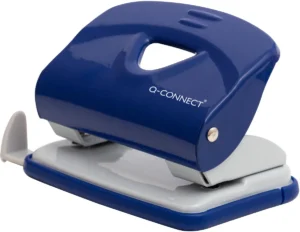 Q-CONNECT Light Duty perforator, metaal, 20 blad, blauw — 2-gaats perforators