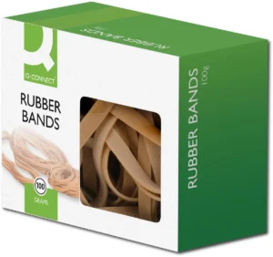 Q-CONNECT elastieken, breedte 10 mm, lengte 120 mm, doos van 100 g