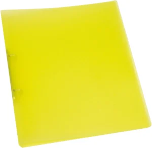 Q-CONNECT ringmap, PP, 2 ringen, 16 mm, transparant geel — ringmappen uit kunststof