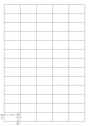 Q-CONNECT etiketten, wit, rechte hoeken, 38,1 x 21,2 mm, 100 vel, 65 etiketten per vel — detail 2