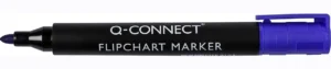 Q-CONNECT flipchartmarker, 2-3 mm, ronde punt, met clip, blauw — flipchart markers