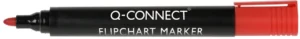 Q-CONNECT flipchartmarker, 2-3 mm, ronde punt, met clip, rood — flipchart markers