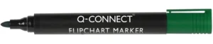 Q-CONNECT flipchartmarker, 2-3 mm, ronde punt, met clip, groen — flipchart markers