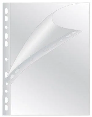 Q-CONNECT geperforeerde showtas A4 11-gaatsperforatie PP glanzend, pak van 100 stuks — detail 2