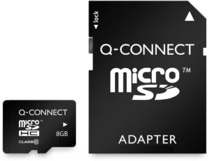 Q-CONNECT microSD geheugenkaart, met SD-adaptor, 8 GB