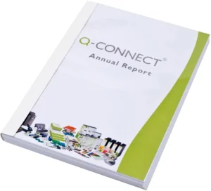 Q-CONNECT thermische omslagen, ft A4, karton met PET cover, rug van 18 mm, pak van 20 stuks, wit — toebehoren voor thermische inbindmachines