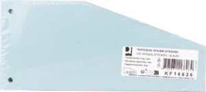 Q-CONNECT trapezium verdeelstroken, pak van 100 stuks, blauw — verdeelstrook