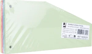 Q-CONNECT trapezium verdeelstroken, pak van 100 stuks, geassorteerde kleuren — verdeelstrook