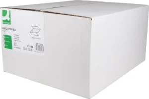 Q-CONNECT handdoek, papier, V-vouw, 2-laags, 200 vel, pak van 16 stuks — handdoeken en dispensers