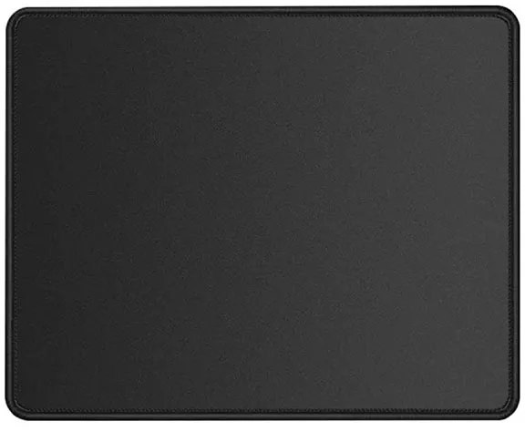 Zwarte Q-CONNECT muismat van 27 × 32 cm met antislip onderkant
