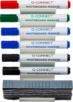Q-CONNECT accessoirehouder voor whiteboard - zelfklevend, incl. 6 markers en wisser — productfoto 2