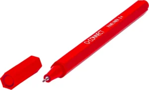 Q-CONNECT fineliner, 0,4 mm, driehoekig, rood — detail 2