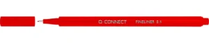 Q-CONNECT fineliner, 0,4 mm, driehoekig, rood — office fineliners