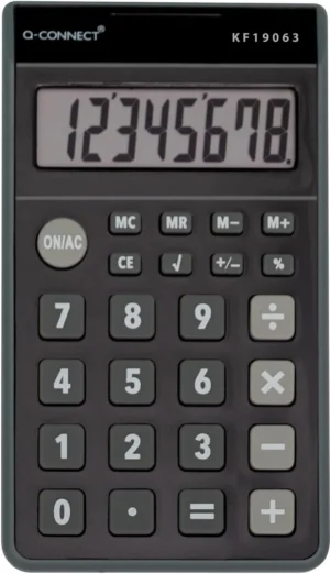 Q-CONNECT zakrekenmachine KF19063, 8 cijfers, zwart