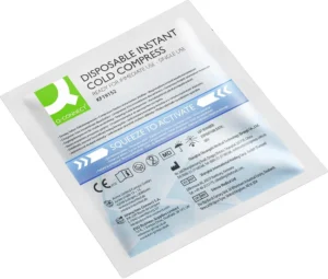 Doos Q-CONNECT koud kompres 13 × 14 cm voor eenmalig gebruik, 10 stuks