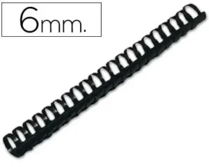 Q-CONNECT bindrug 6mm 21 rings 100 stuks zwart — detail 2