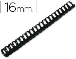 Q-CONNECT bindrug 16mm 21 rings 50 stuks zwart — detail 2