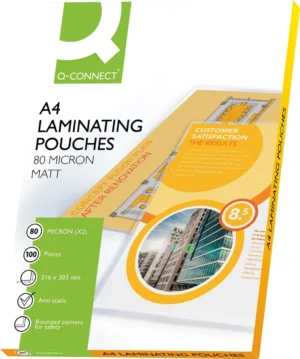 Q-CONNECT lamineeretui A4 2x 80 micron mat 100 stuks — toebehoren voor lamineermachines