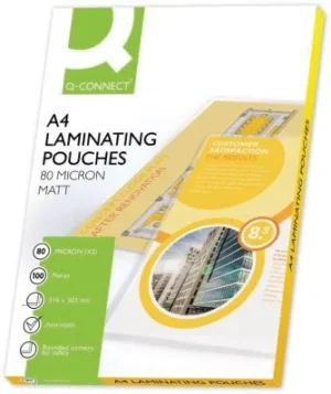 Q-CONNECT lamineeretui A4 2x 80 micron mat 100 stuks — detail 2