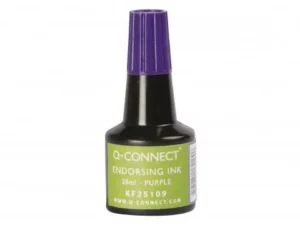 Q-CONNECT stempelinkt, flesje van 28 ml, violet — detail 2