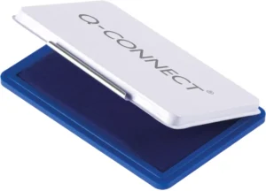 Q-CONNECT stempelkussen, ft 110 x 70 mm, blauw — stempelkussens en -inkten