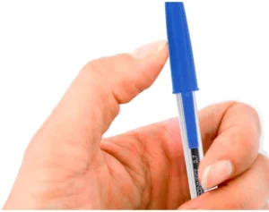 Q-CONNECT balpen met dop, 0,7 mm, medium punt, blauw, doos van 50 stuks ā productfoto 2