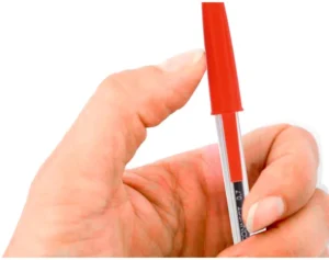 Q-CONNECT balpen, met dop, 0,7 mm, medium punt, rood, doos van 50 stuks — detail 2