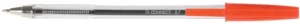 Q-CONNECT balpen, met dop, 0,7 mm, medium punt, rood, doos van 50 stuks