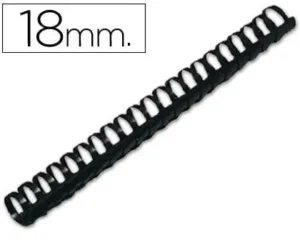 Q-CONNECT bindrug 18 mm - 21 ringen, zwart, doos van 50 stuks ā productfoto 2
