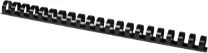 Doos met 50 zwarte Q-CONNECT bindruggen van 18 mm met 21 ringen