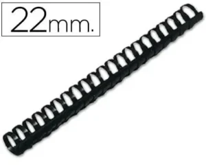 Q-CONNECT bindrug 22 mm - 21 rings, 50 stuks, zwart ā productfoto 2