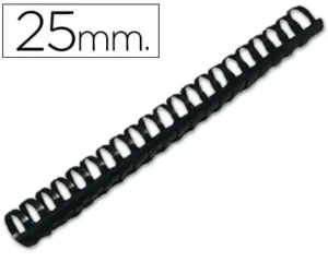 Q-CONNECT bindrug 25 mm - 21 ringen, zwart, doos van 50 stuks ā productfoto 2