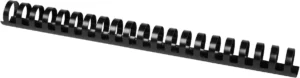 Doos met 50 zwarte Q-CONNECT bindruggen van 25 mm met 21 ringen