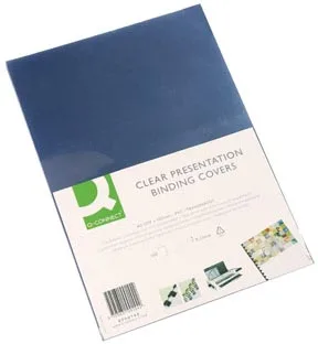 Q-CONNECT omslagen, ft A3, PVC, 200 micron, pak van 100 stuks, transparant — detail 2