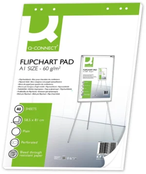 Q-CONNECT flip-overblok, ft 585 x 810 mm, 60 g/m², blanco, 40 vel — toebehoren voor flipcharts