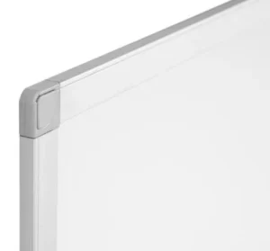 Q-CONNECT whiteboard, met aluminium frame, melamine, 1zijde wit, 1 zijde geruit, 90 x 60 cm — detail 2