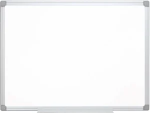 Q-CONNECT whiteboard, met aluminium frame, melamine, 1zijde wit, 1 zijde geruit, 90 x 60 cm