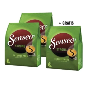 ACTIE SENSEO: 2 + 1 GRATIS: Senseo Strong, zakje van 36 koffiepads — drank en eetwaren