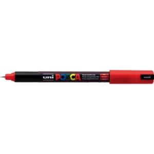 Uni POSCA PC-1MC paintmarker in rood met fijne punt van 0,7 tot 1 mm