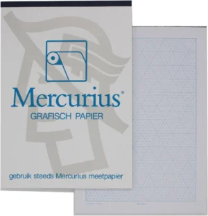 Mercurius isometrisch grafisch papier, 50 vel, ft A6 — millimeterpapier