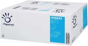 Papernet papieren handdoeken Special, V-vouw, 2-laags, 15 x 266 vellen, wit — handdoeken en dispensers