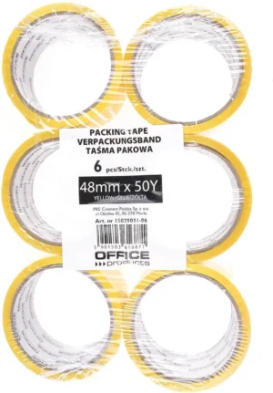 OFFICE products verpakkingstape, 48 mm x 46 m, geel — verpakkingstape en dispensers