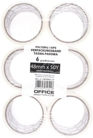 OFFICE products verpakkingstape, 48 mm x 46 m, wit — verpakkingstape en dispensers