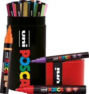Posca paintmarker assorti - metalen koker van 13 stuks — productfoto 2