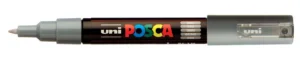 Grijze Posca paintmarker PC-1MC met schrijfbreedte van 0,7 tot 1 mm